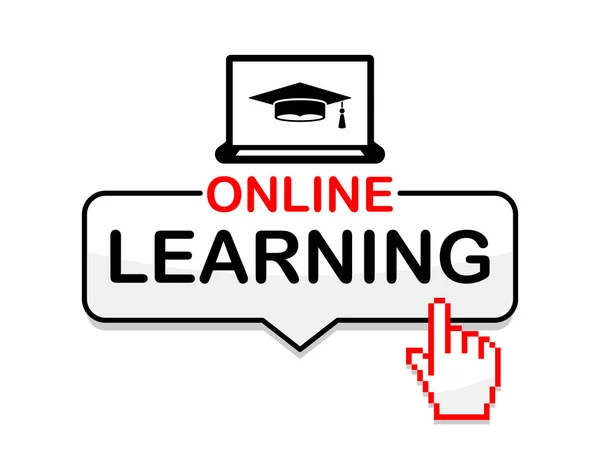 Διαδικτυακή Μάθηση Διαφήμιση Εκπαίδευση Στο Διαδίκτυο Μαθήματα Κατάρτισης Επίπεδη Κάρτα — Διανυσματικό Αρχείο