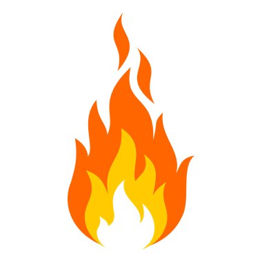 Çizgi film tarzında şenlik ateşi. Şeffaf arkaplanda vektör.