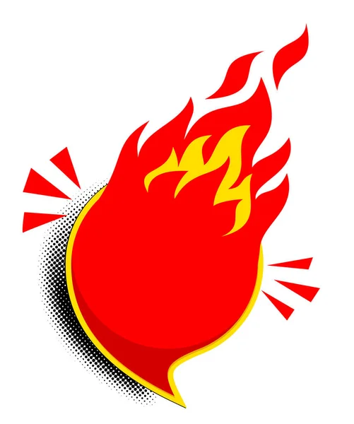 Template Hot Promotion Aufkleber Flat Fire Banner Preisschild Hot Deal — Stockvektor