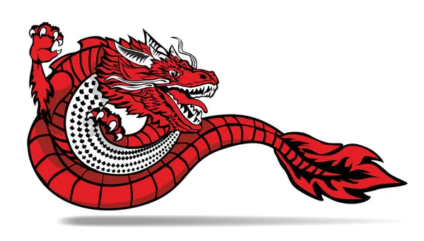 2024 Tahun Simbol Naga Cina Tradisional Untuk Kartu Ucapan Undangan - Stok Vektor