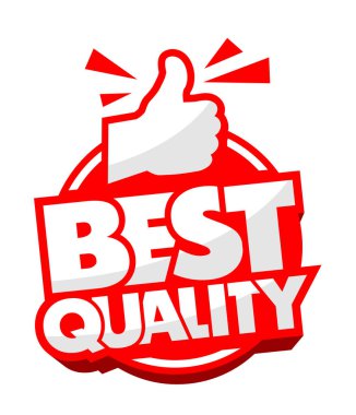 En iyi kalite yuvarlak çıkartma, başparmağı havada. Şeffaf arkaplanda vektör