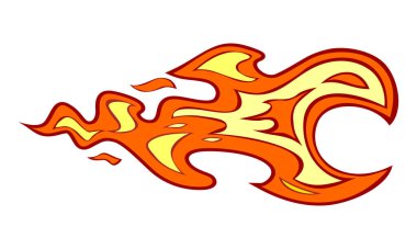 Uçan ateş topu ikonu şablonu. Çizgi roman tasarımı için yuvarlak bir nesne için yer. Şeffaf arkaplanda vektör