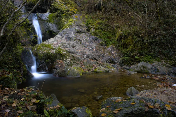 Cachoeira Natural Floresta Atmosfera Mágica — Fotografia de Stock
