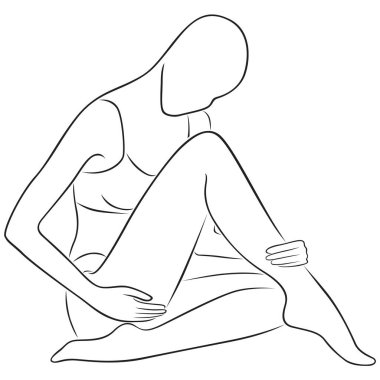 Soyut zarif ve zarif bayan