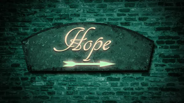 Rua Assine Caminho Direção Para Esperança — Fotografia de Stock