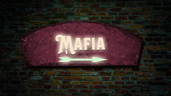 Utca Jel Irány Mafia — Stock Fotó