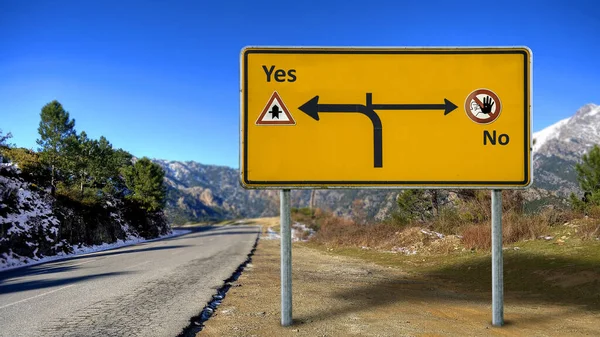 Sokak Imza yön yol Evet karşı Hayır