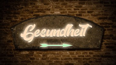 Sağlık merkezine doğrudan giden işaretler.