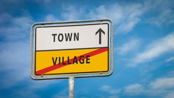 Street Sign Direction Way Town Village — Stock Photo, Image