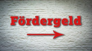 Signposts with the direct way to subsidy