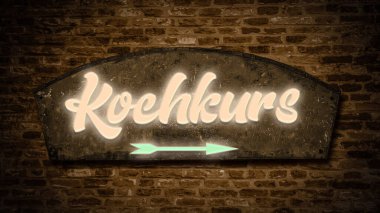 Yemek kursuna doğrudan giden işaretler.