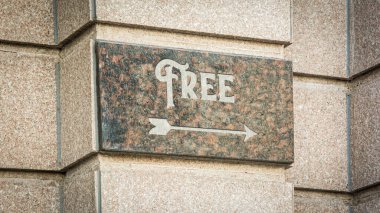 Sokak ücretsiz yön Işareti