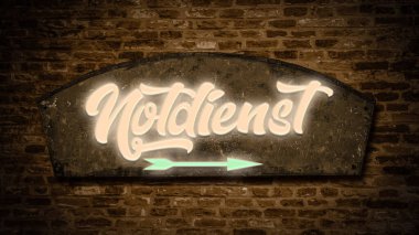 Acil Servis 'e doğrudan giden işaretler.