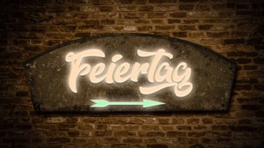 Signposts with the direct way to Holiday