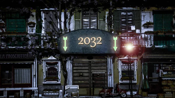 2032 가리키는 표지판의 — 스톡 사진