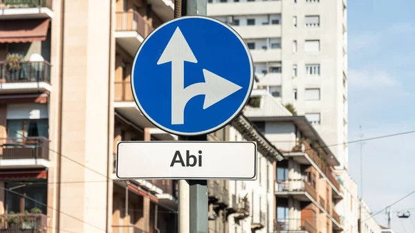 stock image Image with a signpost pointing in the direction of life's high school diploma and graduation in German