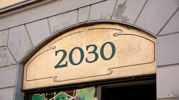 2030 가리키는 표지판 — 스톡 사진