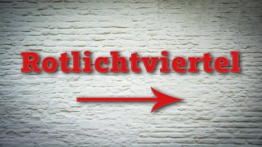 Almanca işaretli bir resim Kırmızı Işık Bölgesini gösteriyor..