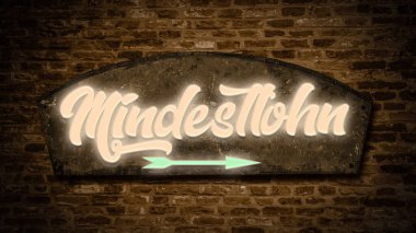 Almanca asgari ücrete işaret eden bir resim.