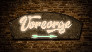 Önlem için Almanca işaret levhası olan bir resim.