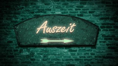 Resim bir işaret levhası ve eğlence için mola yerini gösteren bir tabela gösteriyor.