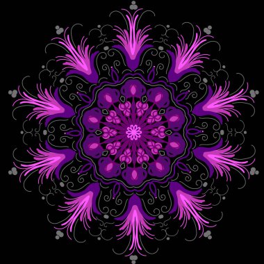 Yuvarlak dekoratif çizim. Süs Mandala. Dekoratif dantel arkaplan. 