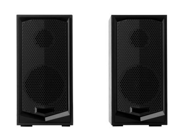 Beyaz bir arka plan üzerinde hoparlör