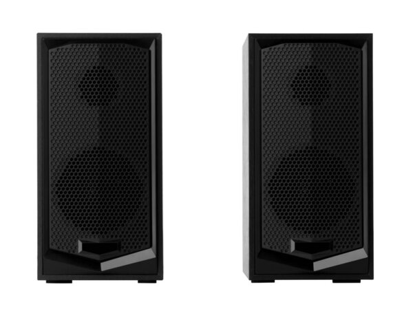 Speakers on a white background