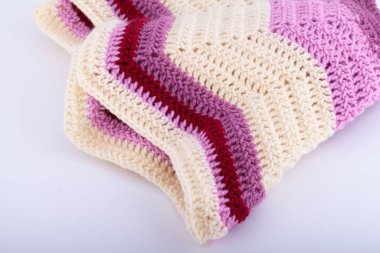 Sıcak iplikten örülmüş bir ürünün parçası..