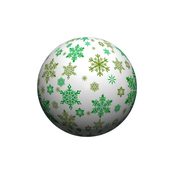 Winter Ball Snowflakes White Background — Stock Photo, Image