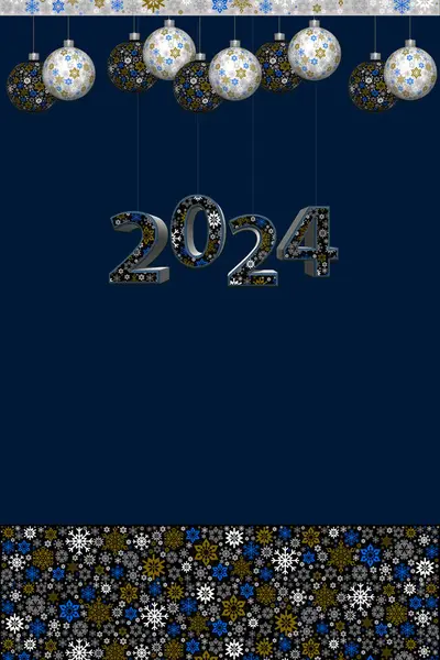 Año Nuevo Navidad Banner Con Espacio Copia Ilustración Calcetines Copos Fotos de stock