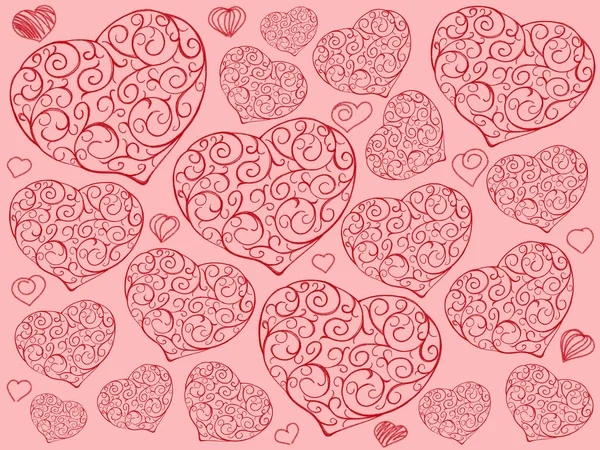 Seamless Pattern Hearts Love Valentine Day — Stock Photo, Image