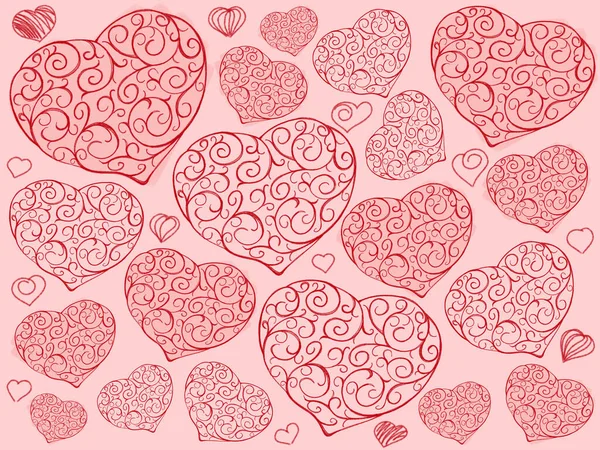 Seamless Pattern Hearts Love Valentine Day — Stock Photo, Image