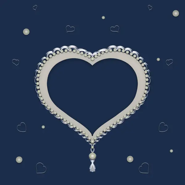 Background with heart. Love. Valentine\'s Day. For postcard, textile, poster, web. Dark blue back ground.