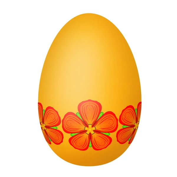 Easter illustration. Easter egg.Easter eggs with floral design. White background.
