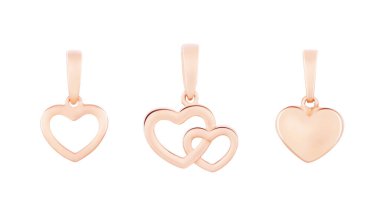 Beyaz arka planda üç kolye