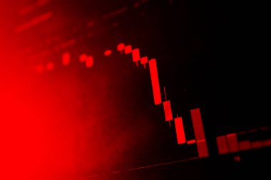 Kırmızı şamdan tablosu, gümrük vergisi politikası veya mali kriz nedeniyle ciddi bir borsa çöküşü, ekonomik krizin, ticari paniğin ve kırmızı tonlardaki küresel mali istikrarsızlığın simgesi olduğunu gösteriyor..