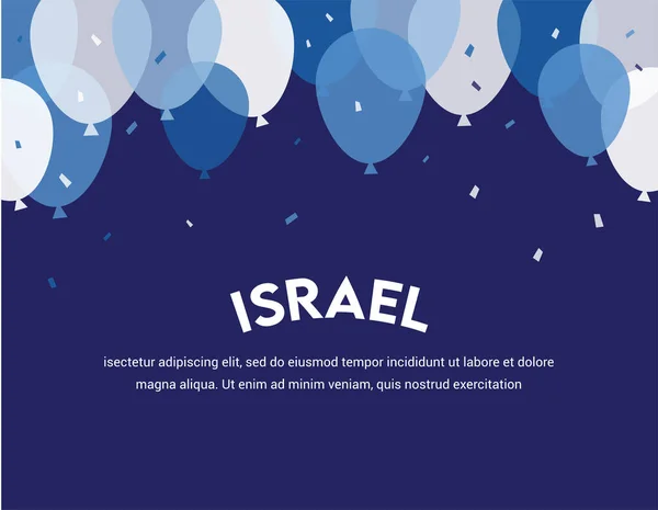 Israel Onafhankelijkheid Dag Ontwerp Sjabloon Voor Kaarten Poster Uitnodiging Website — Stockvector