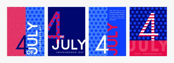 Июля День Независимости Америки Боже Благослови Америку Июля Шаблон Поздравительных — стоковый вектор