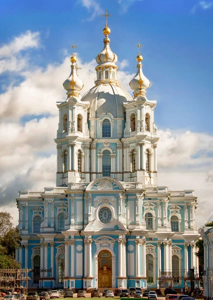 Igreja Principal Convento Smolny Catedral Smolny Foi Construído Pelo Arquiteto — Fotografia de Stock