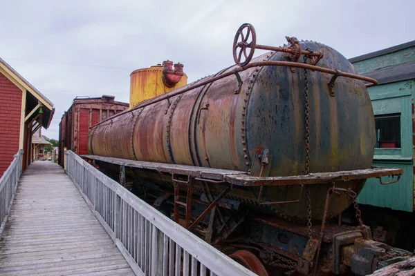시드니와 루이스버그 철도는 다양한 광산에서 시드니와 루이스버그 항구로 석탄을 운반하기 — 스톡 사진