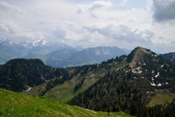 ストックホーン スイスのアルプス風景 トゥンとインターラーケンに近い — ストック写真