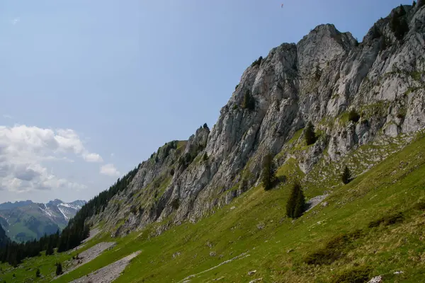 Στόκχορν Αλπικό Τοπίο Στην Ελβετία Τραβήχτηκε Κοντά Thun Και Interlaken — Φωτογραφία Αρχείου