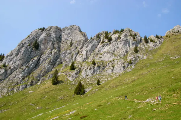 Στόκχορν Αλπικό Τοπίο Στην Ελβετία Τραβήχτηκε Κοντά Thun Και Interlaken — Φωτογραφία Αρχείου