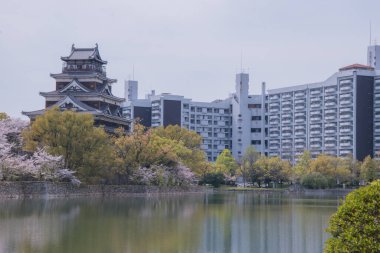 İlk olarak 1589 yılında inşa edilen Hiroşima Kalesi, 1945 'te yok edilip yeniden inşa edilmeden önce bölgedeki siyasi gücün bir sembolü olarak hizmet verdi. Japonya 'da çekildi, Hiroşima, 10.04.2024
