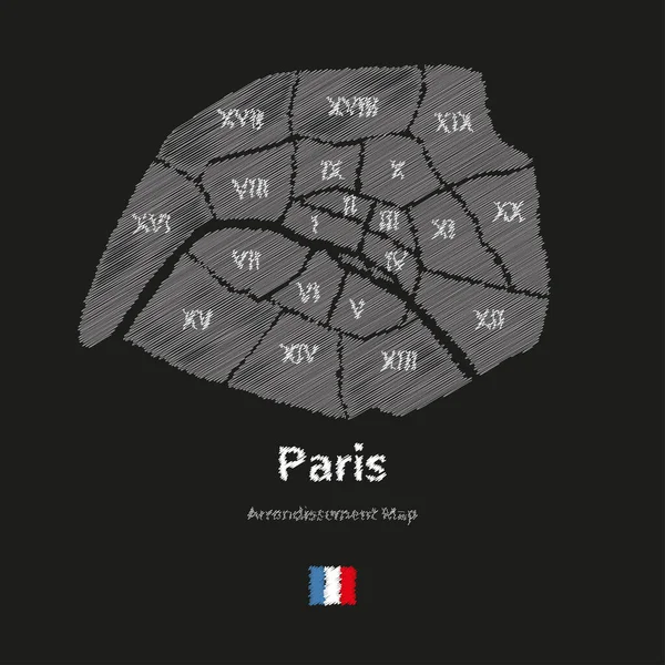 Illustration of Paris administrative map