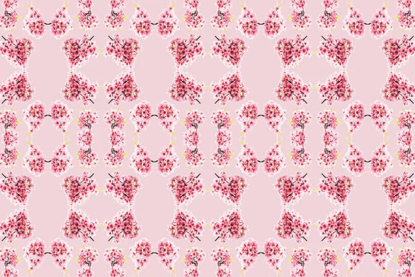 Cherry Tree Flowers Background Floral Pattern — Stock Photo, Image
