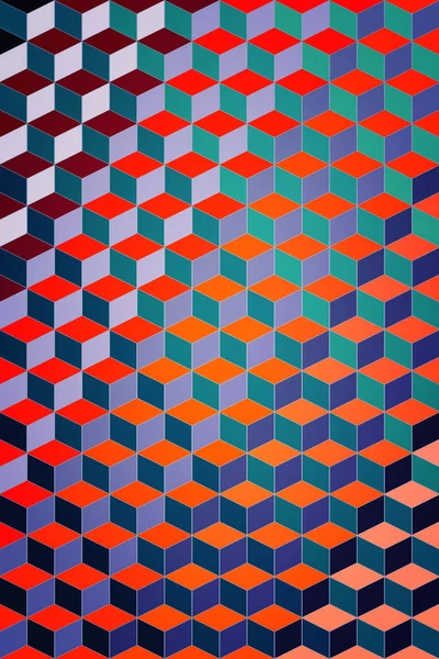 Абстрактный Фон Геометрический Фон Красочных Кубиков — стоковое фото
