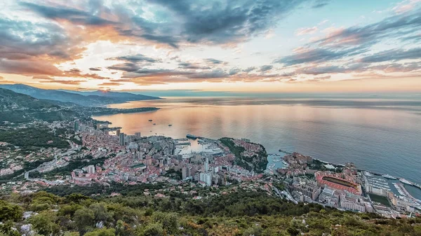 Monaco Sulla Costa Azzurra All Alba — Foto Stock
