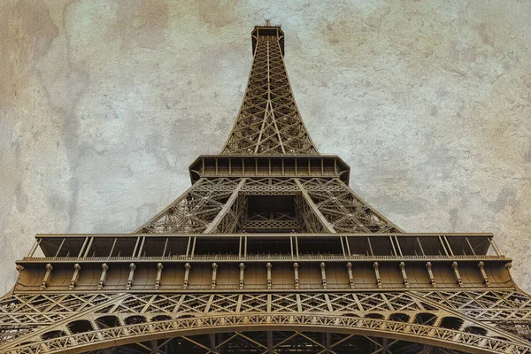 巴黎埃菲尔铁塔 复古纸效果 — 图库照片